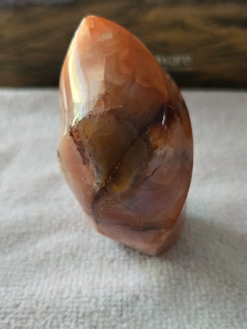 Polished Orange Carnelian Freeform - Picture 4 of 5